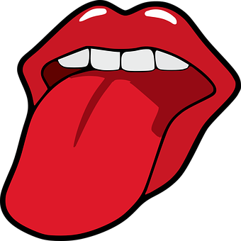 Red Lipsand Tongue Icon SVG