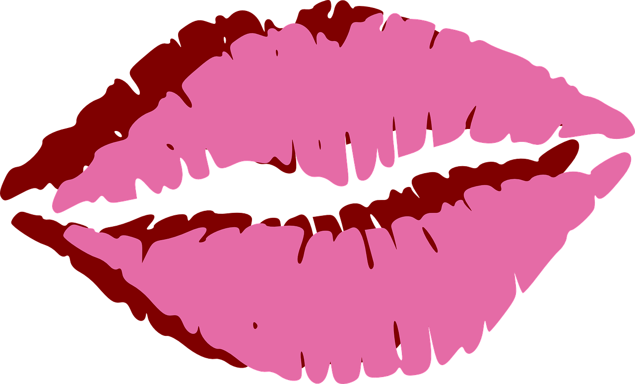 Red Lipstick Kiss Illustration PNG