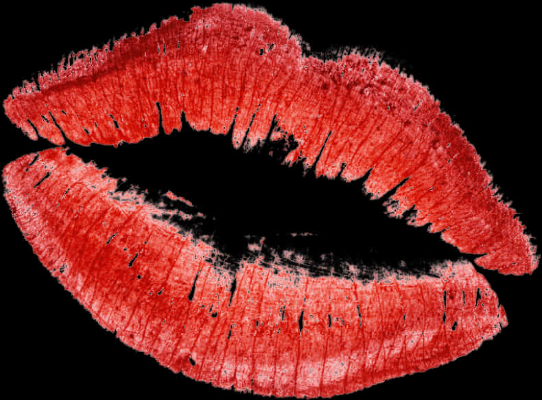 Red Lipstick Kiss Mark PNG