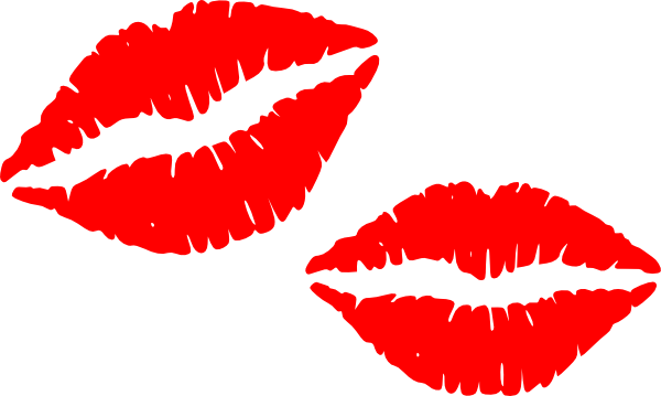 Red Lipstick Kiss Marks PNG