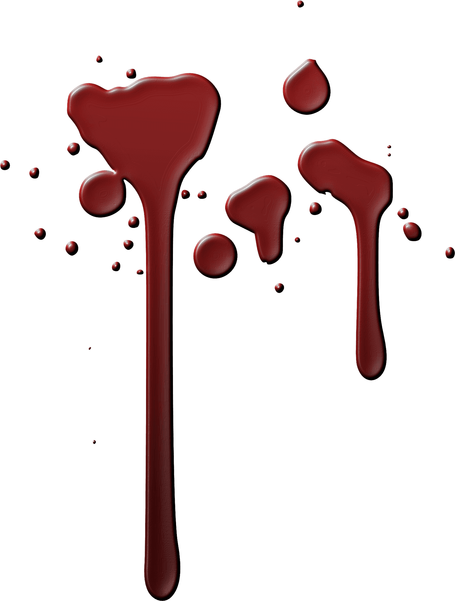 Red Liquid Dropson Surface PNG