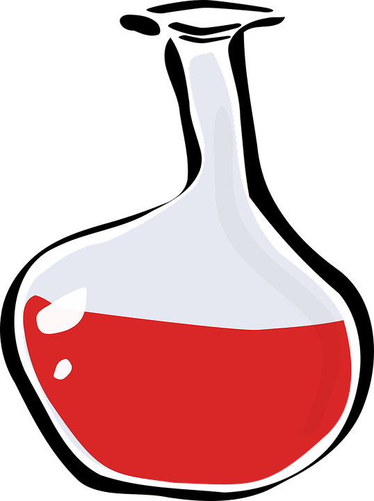 Red Liquidin Flask Illustration PNG