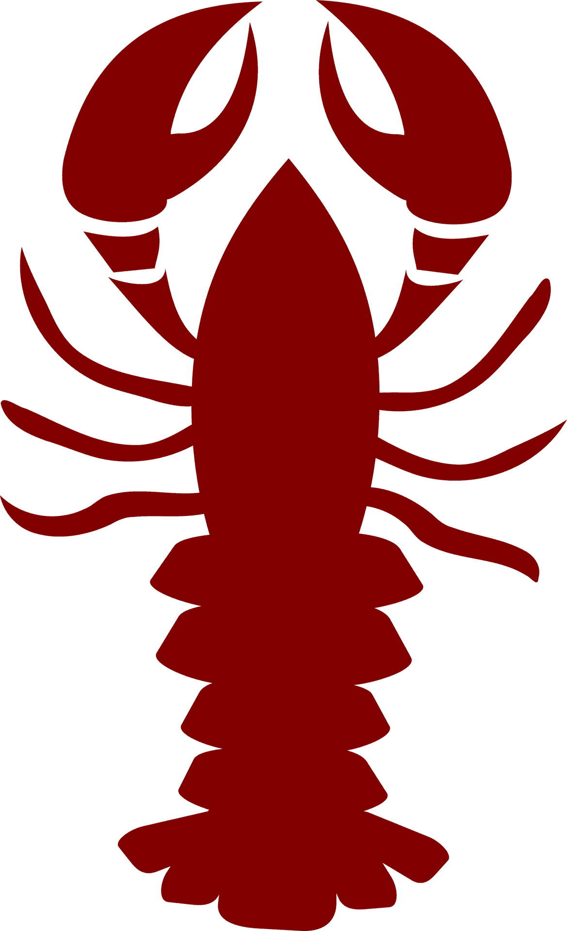 Red Lobster Silhouette Graphic PNG