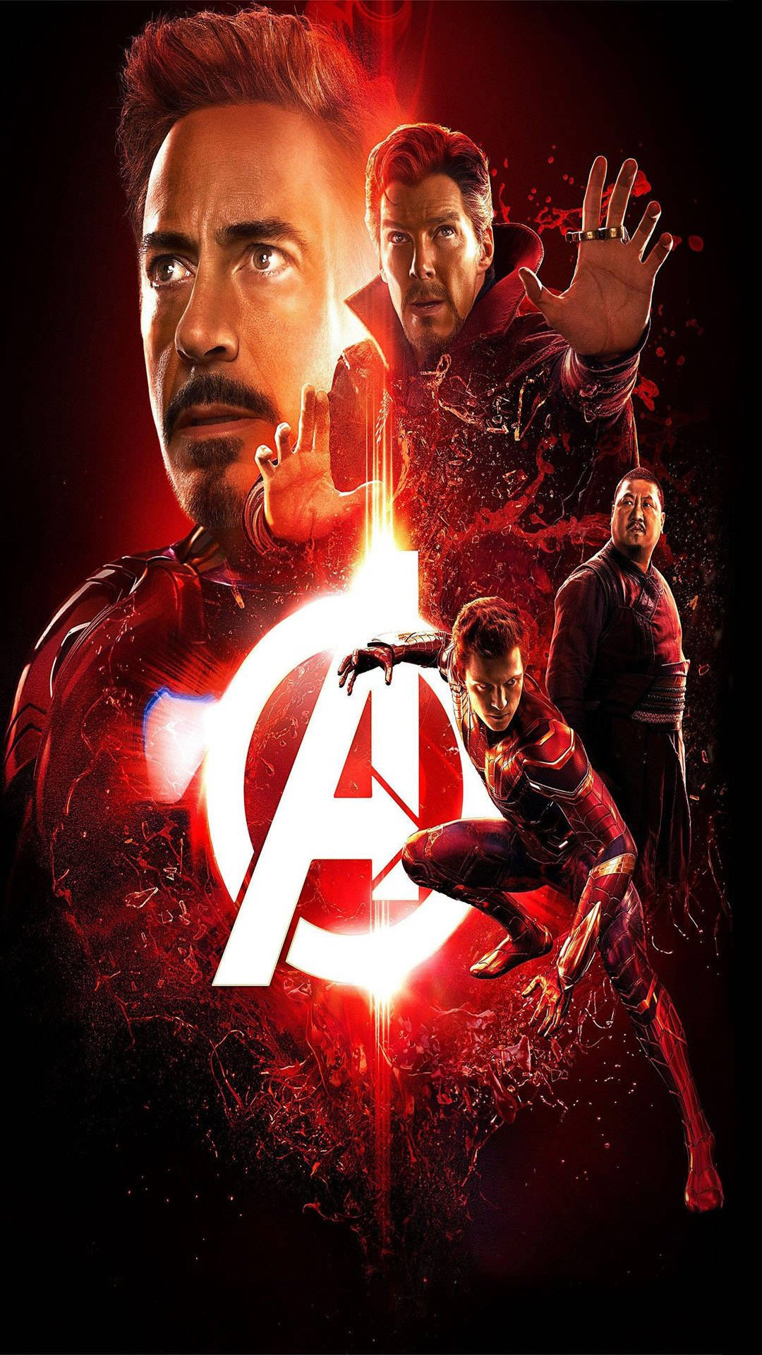 Logorosso Degli Avengers Per Iphone X. Sfondo