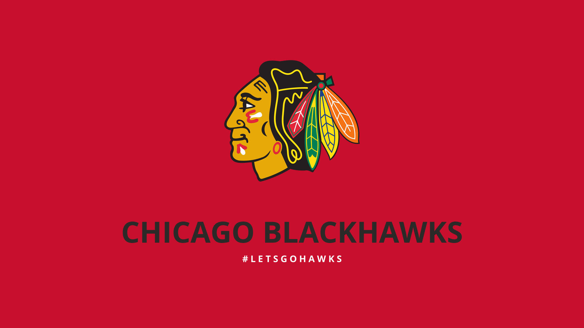 Red Logo Chicago Blackhawks Wallpaper