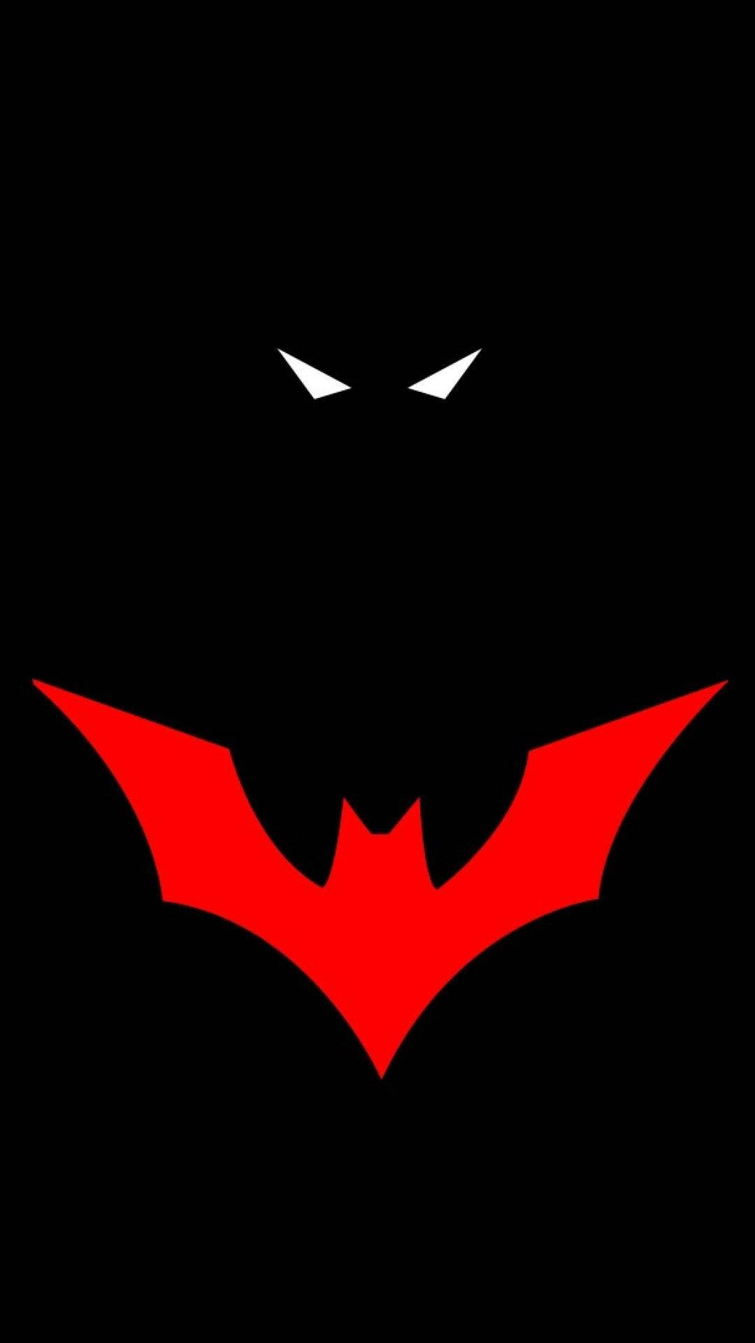 Red Logo Of Batman Dark iPhone Wallpaper