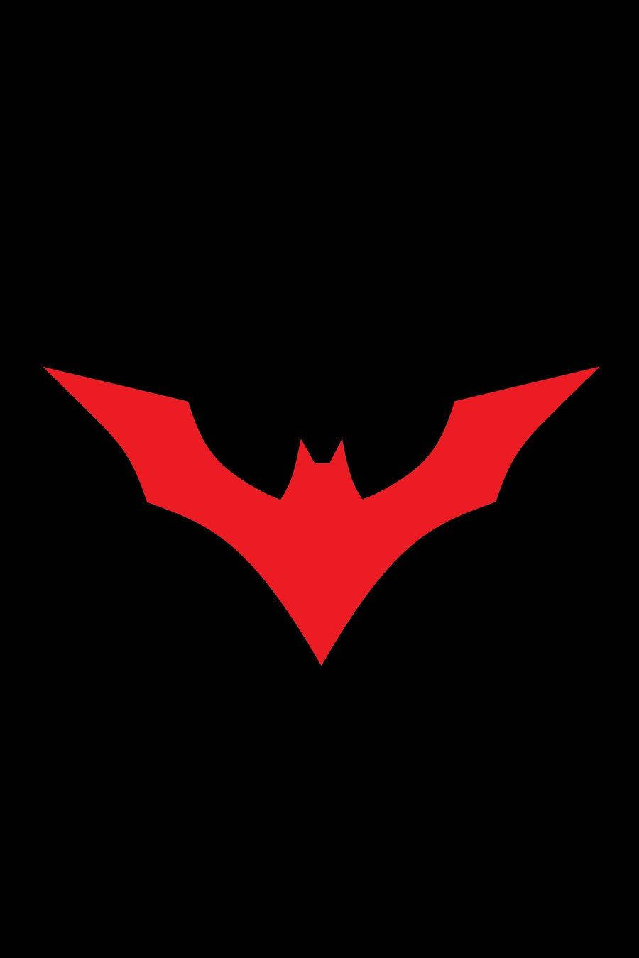 Rödbatman-symbol På Mörk Iphone Bildskärm. Wallpaper