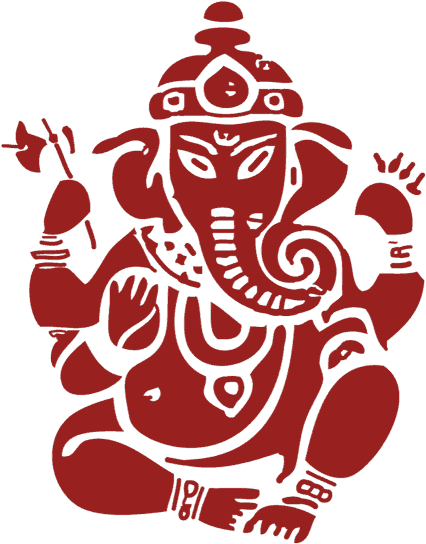 Red Lord Ganesha Vector Art PNG