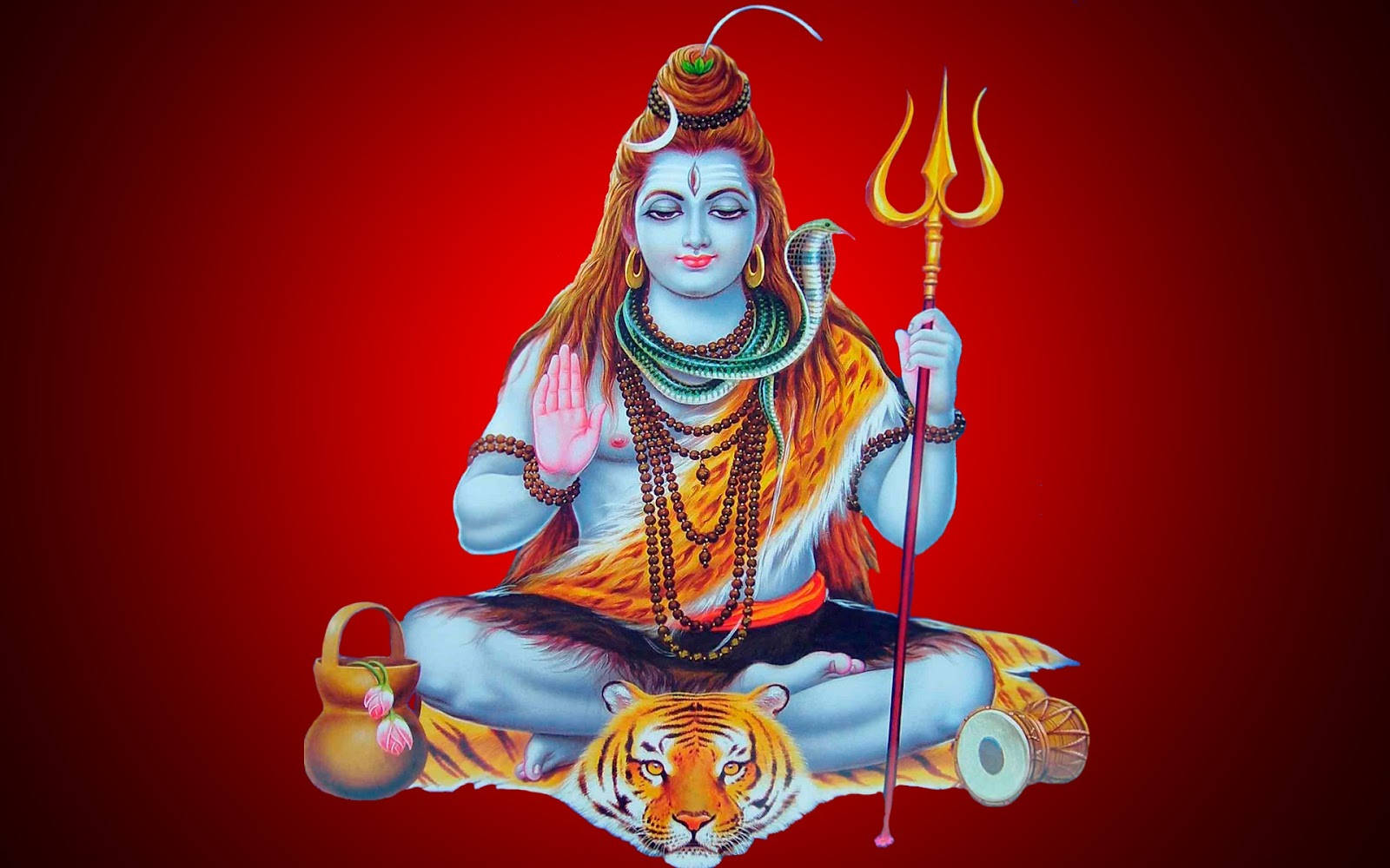 Download Red Lord Shiva Wallpaper | Wallpapers.com