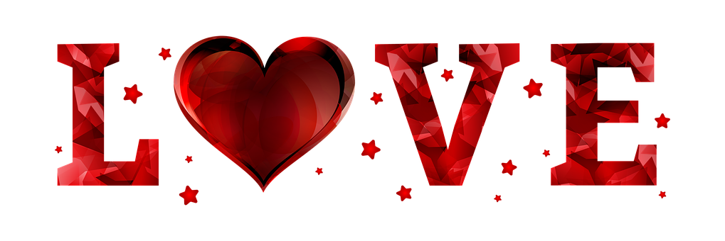 Red Love Heart Graphic PNG