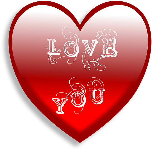 Red Love Heart Graphic PNG