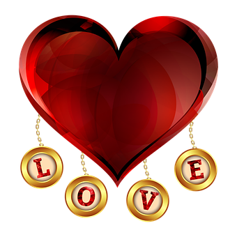 Red Love Heart Pendant PNG