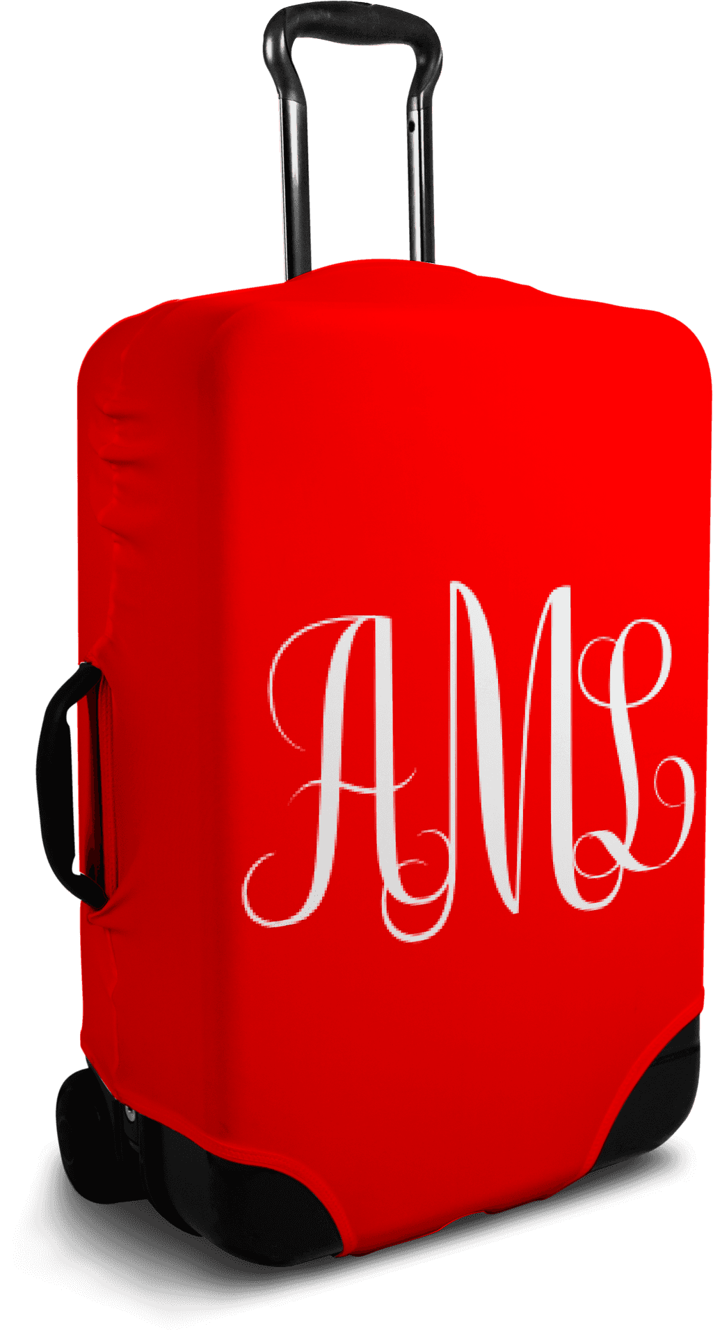 Red Luggage Coverwith Monogram PNG