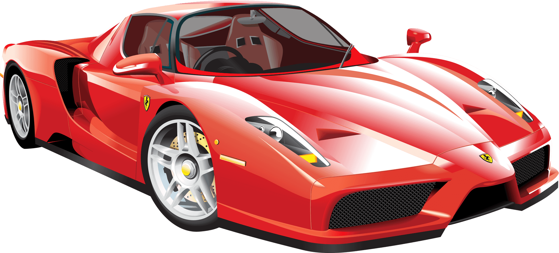 Red Luxury Sports Car Illustration PNG
