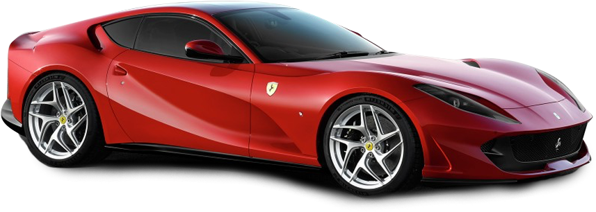 Red Luxury Sports Car Profile View PNG