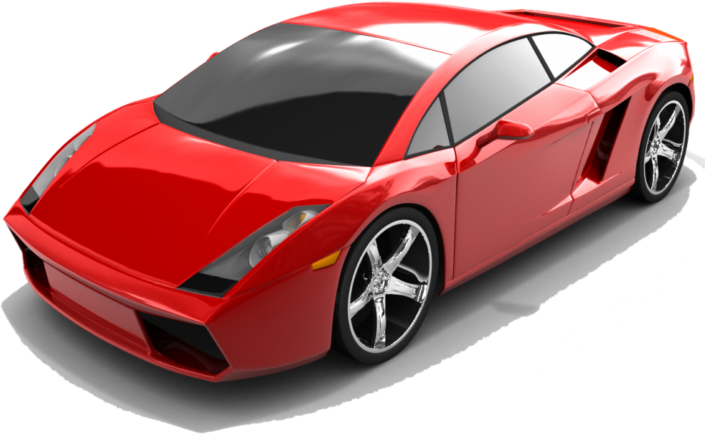 Red Luxury Sports Car3 D Render PNG