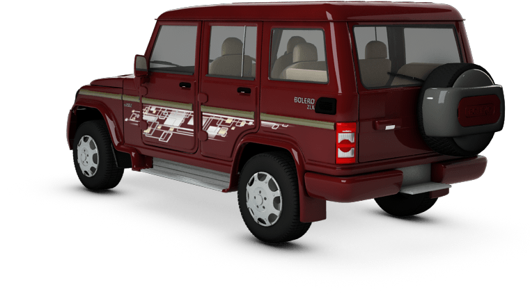 Red Mahindra Bolero S U V PNG