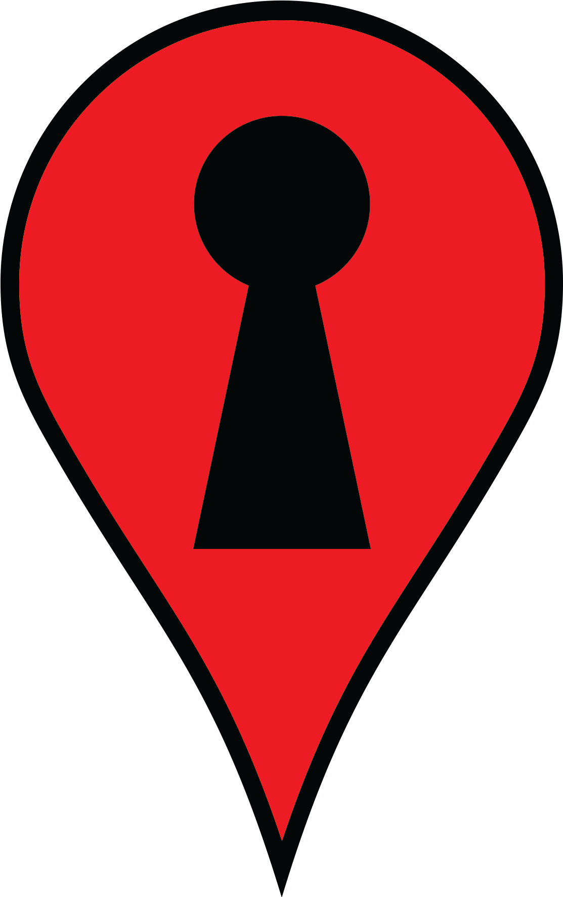 Red Map Pinwith Keyhole Icon PNG