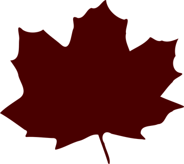 Red Maple Leaf Silhouette PNG