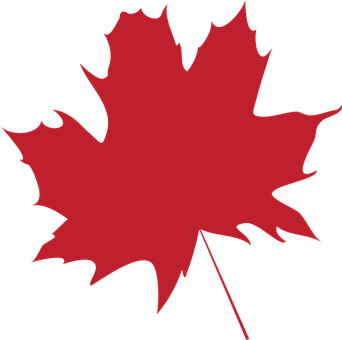 Red Maple Leaf Silhouette PNG