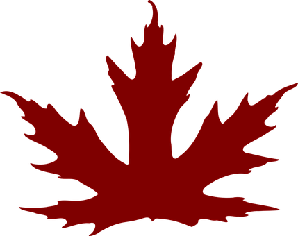 Red Maple Leaf Silhouette PNG