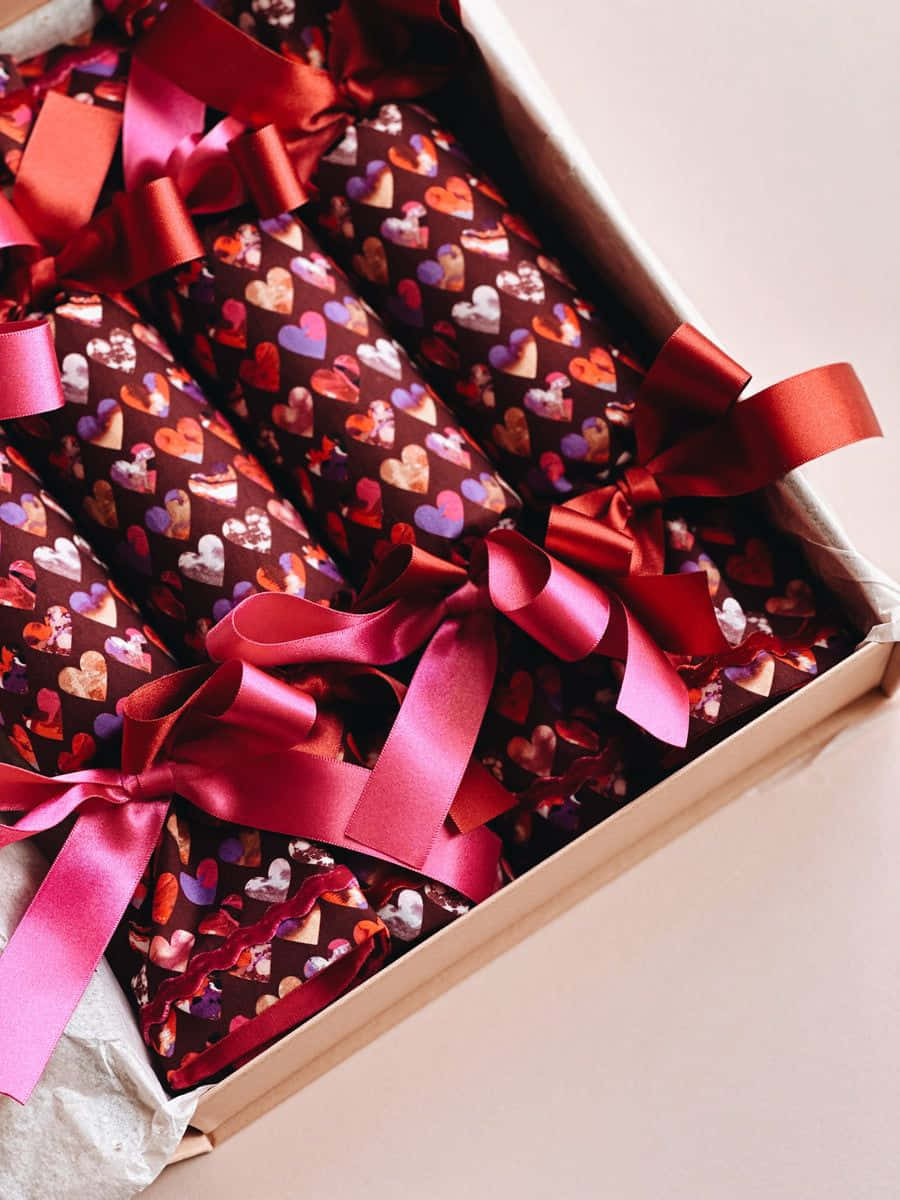 Valentinensdag Choklad I En Ask