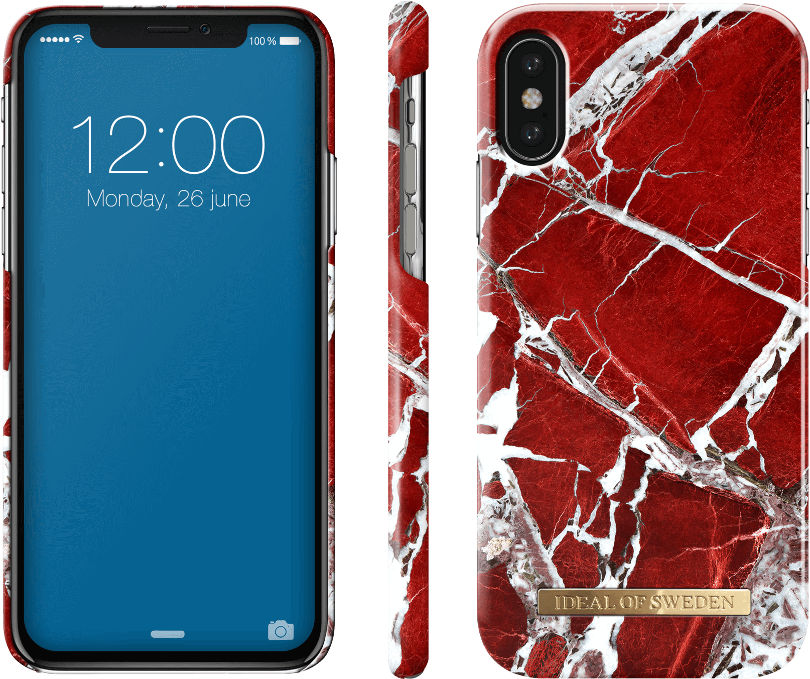 Red Marble Phone Case Design PNG