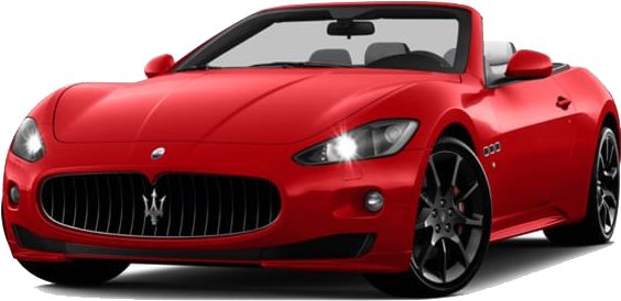 Red Maserati Convertible Sports Car PNG