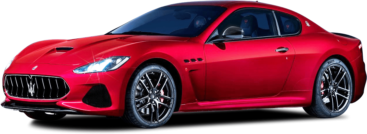 Red Maserati Gran Turismo Side View PNG