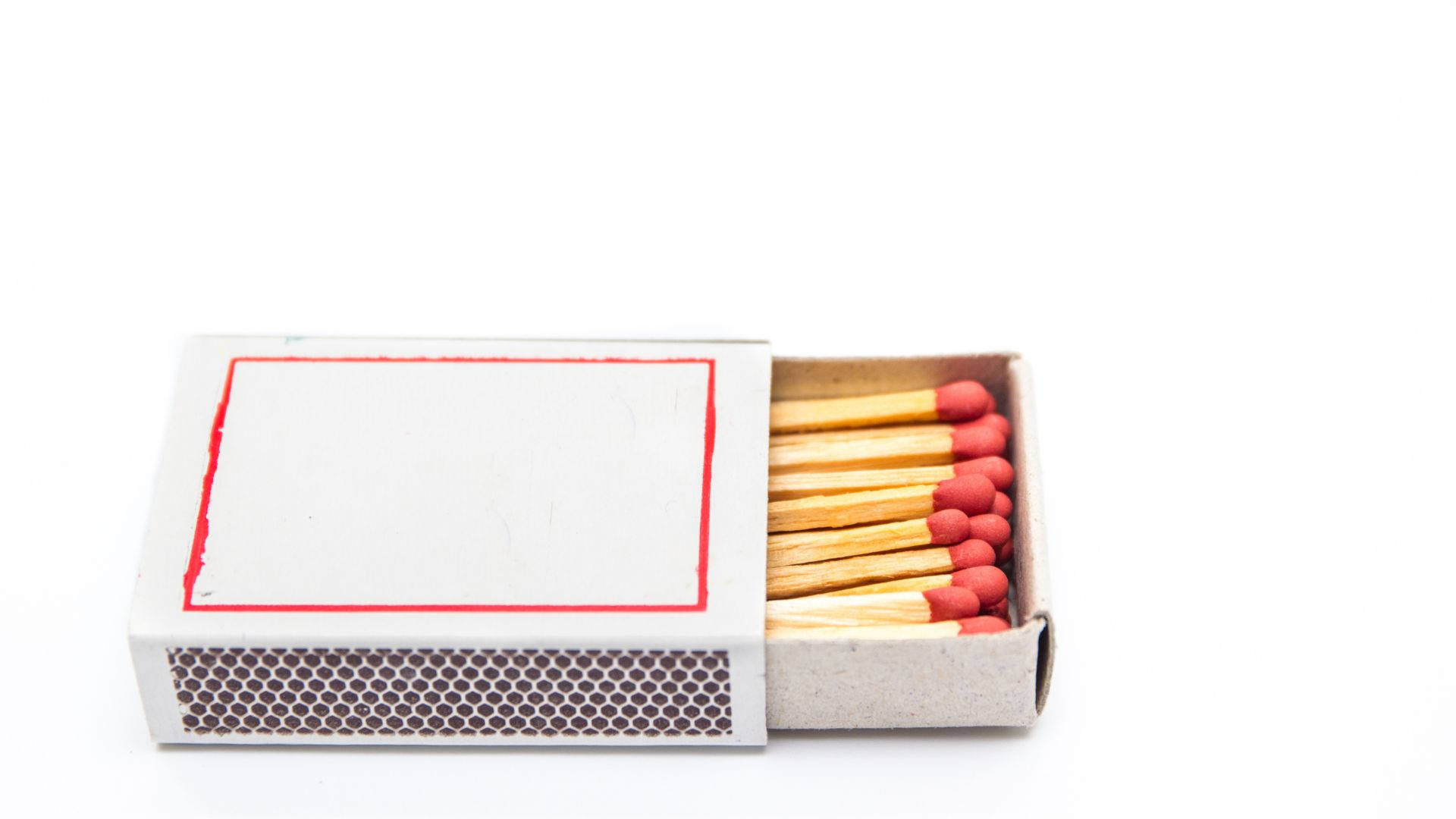 Red Matches In White Matchbox Wallpaper