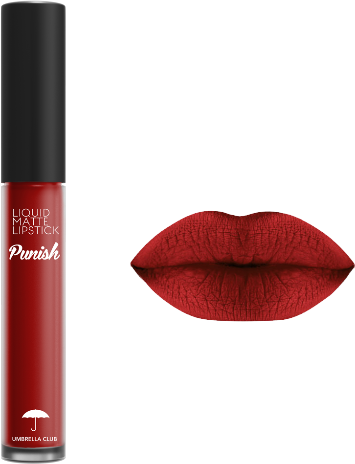 Red Matte Liquid Lipstickand Lips PNG