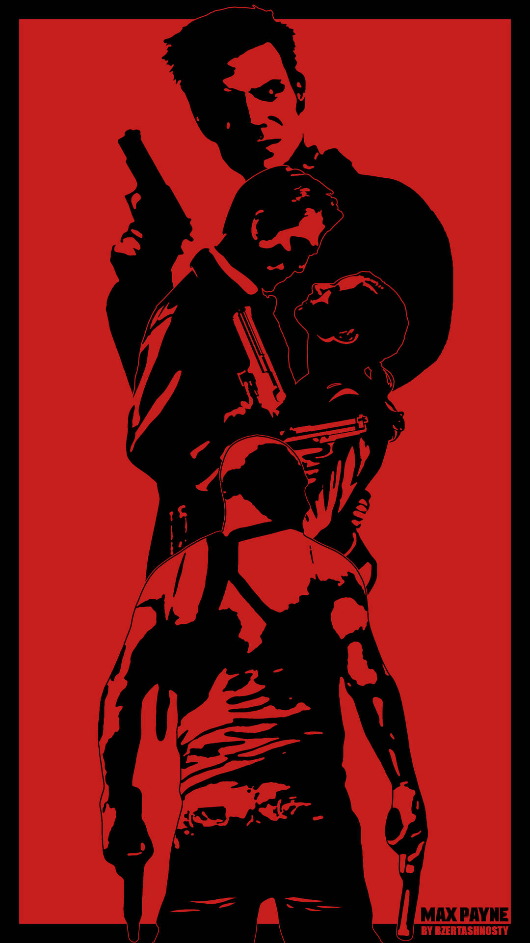 Red Max Payne Art Wallpaper