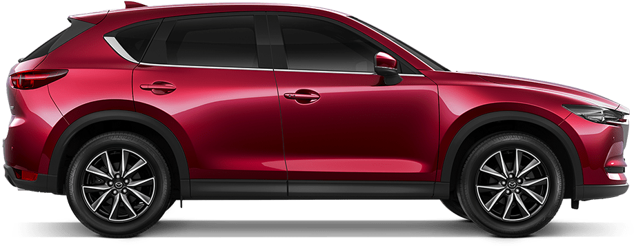 Red Mazda Crossover S U V Side View PNG