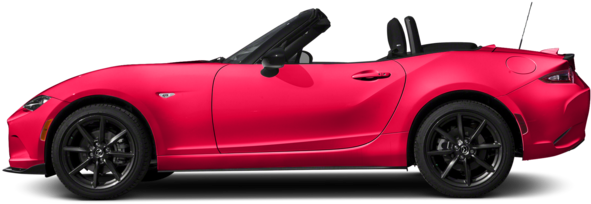 Red Mazda M X5 Miata Convertible Side View PNG