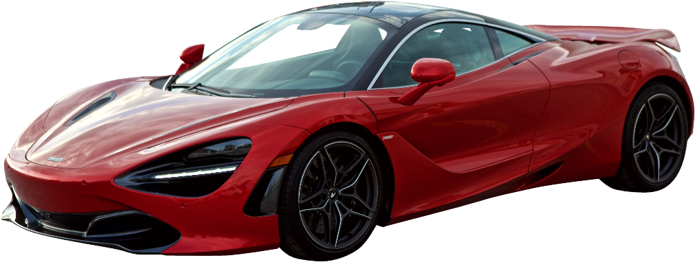 Red Mc Laren Supercar Side View PNG