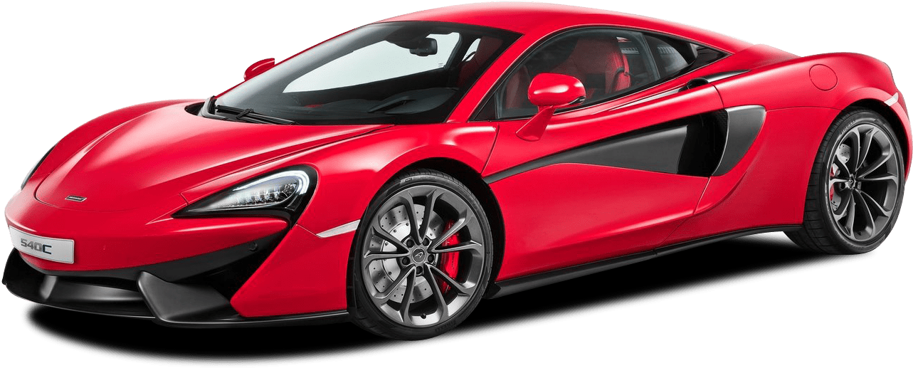 Red Mc Laren540 C Supercar Side View PNG