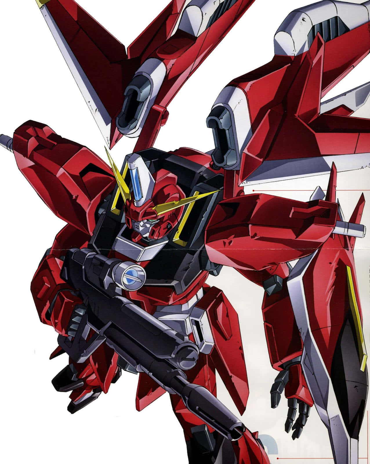 Karakter Anime Mecha Merah Wallpaper