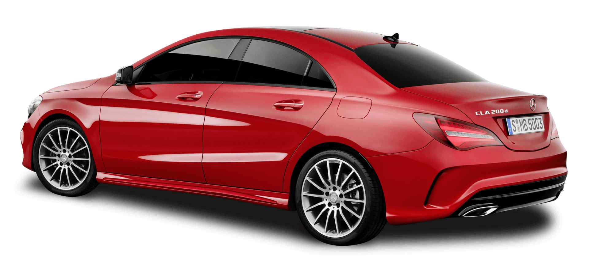 Red Mercedes Benz C L A200 Side View PNG
