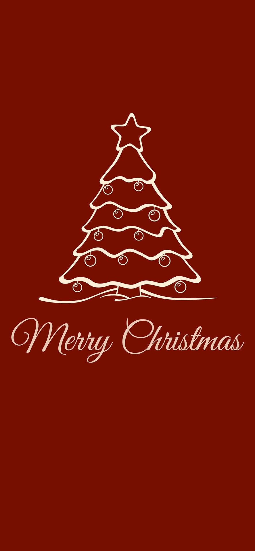 Red Merry Christmas Iphone Wallpaper