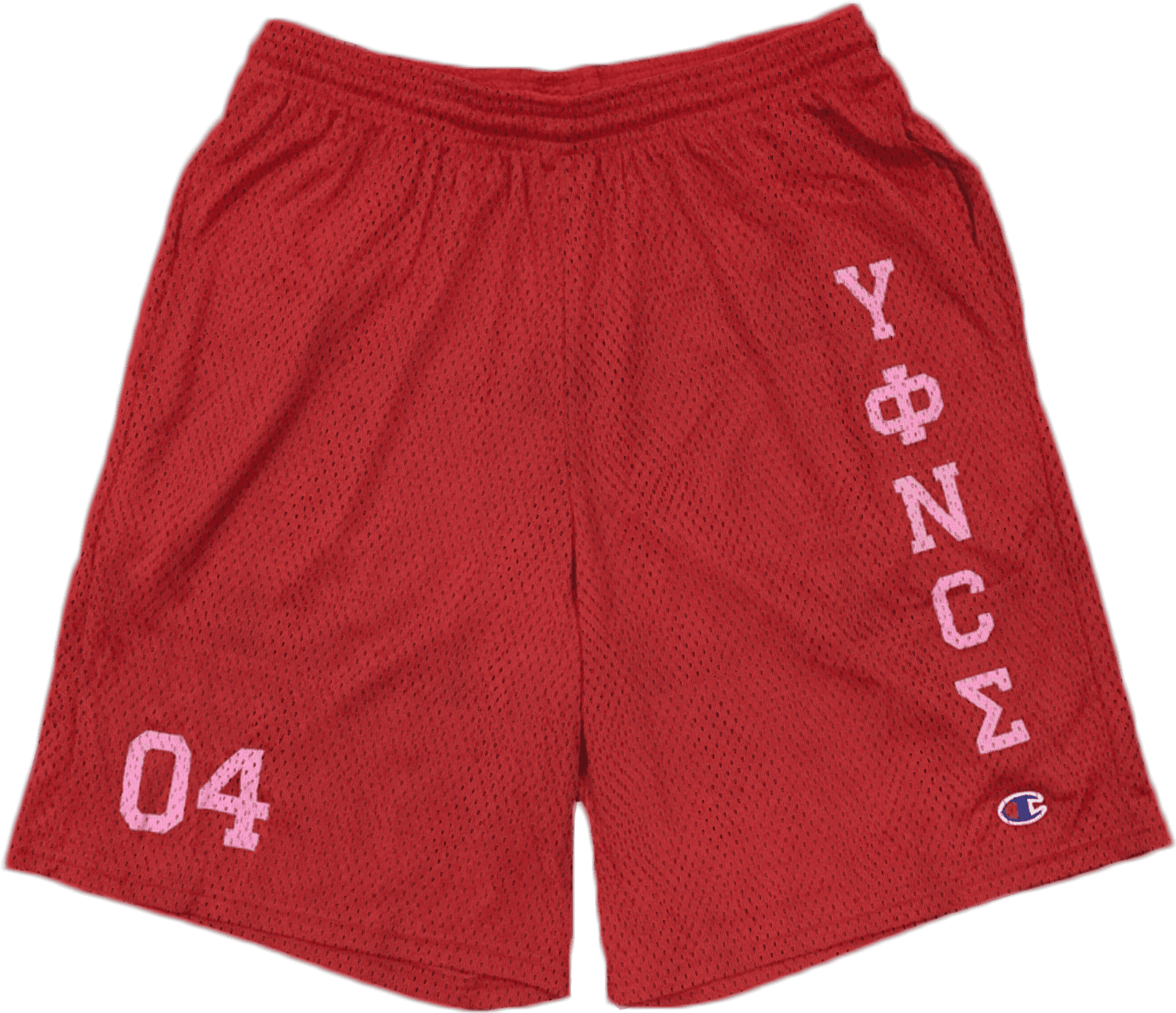 Red Mesh Basketball Shorts04 PNG
