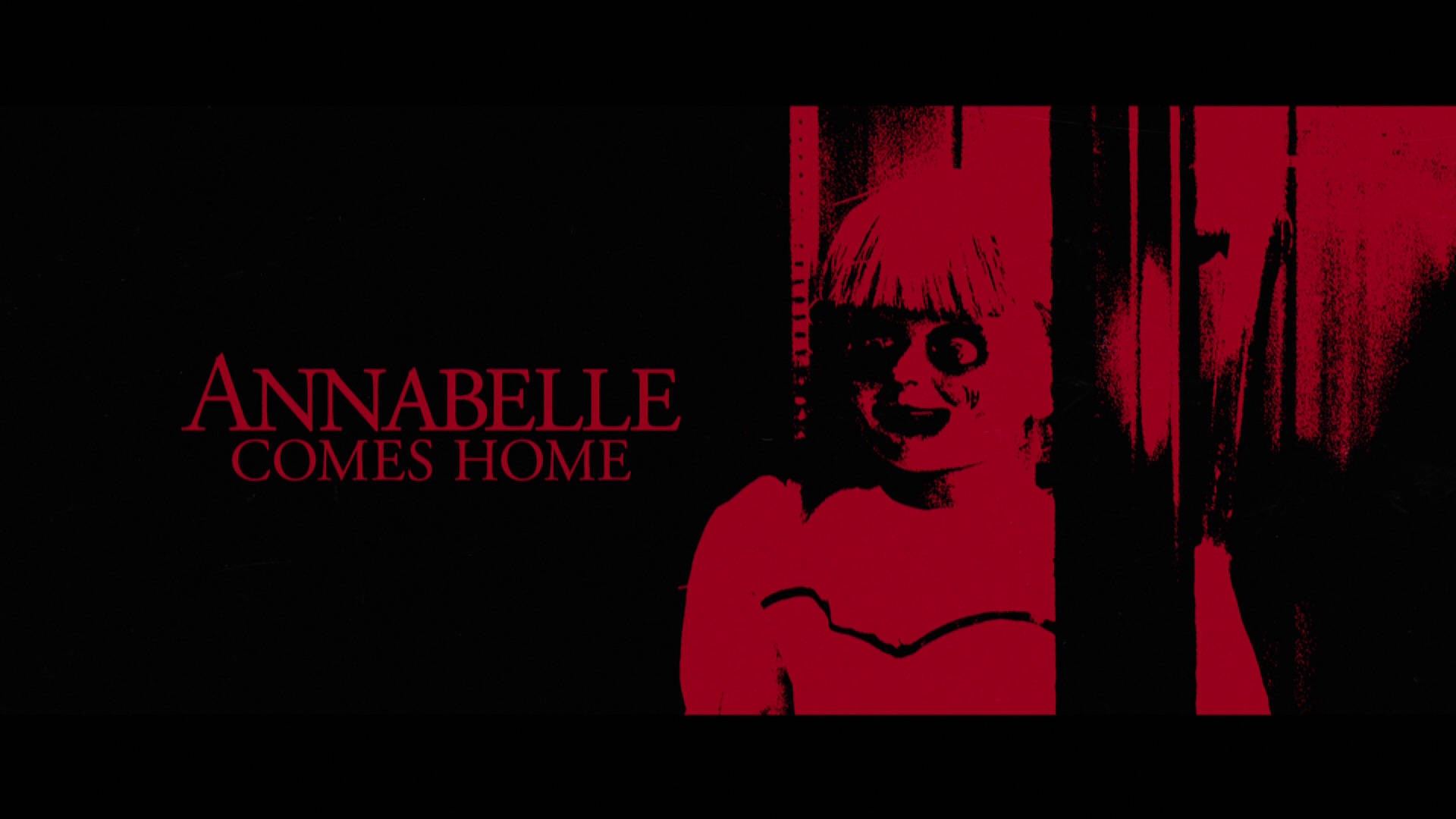 Rød minimalistisk Annabelle plakat Wallpaper