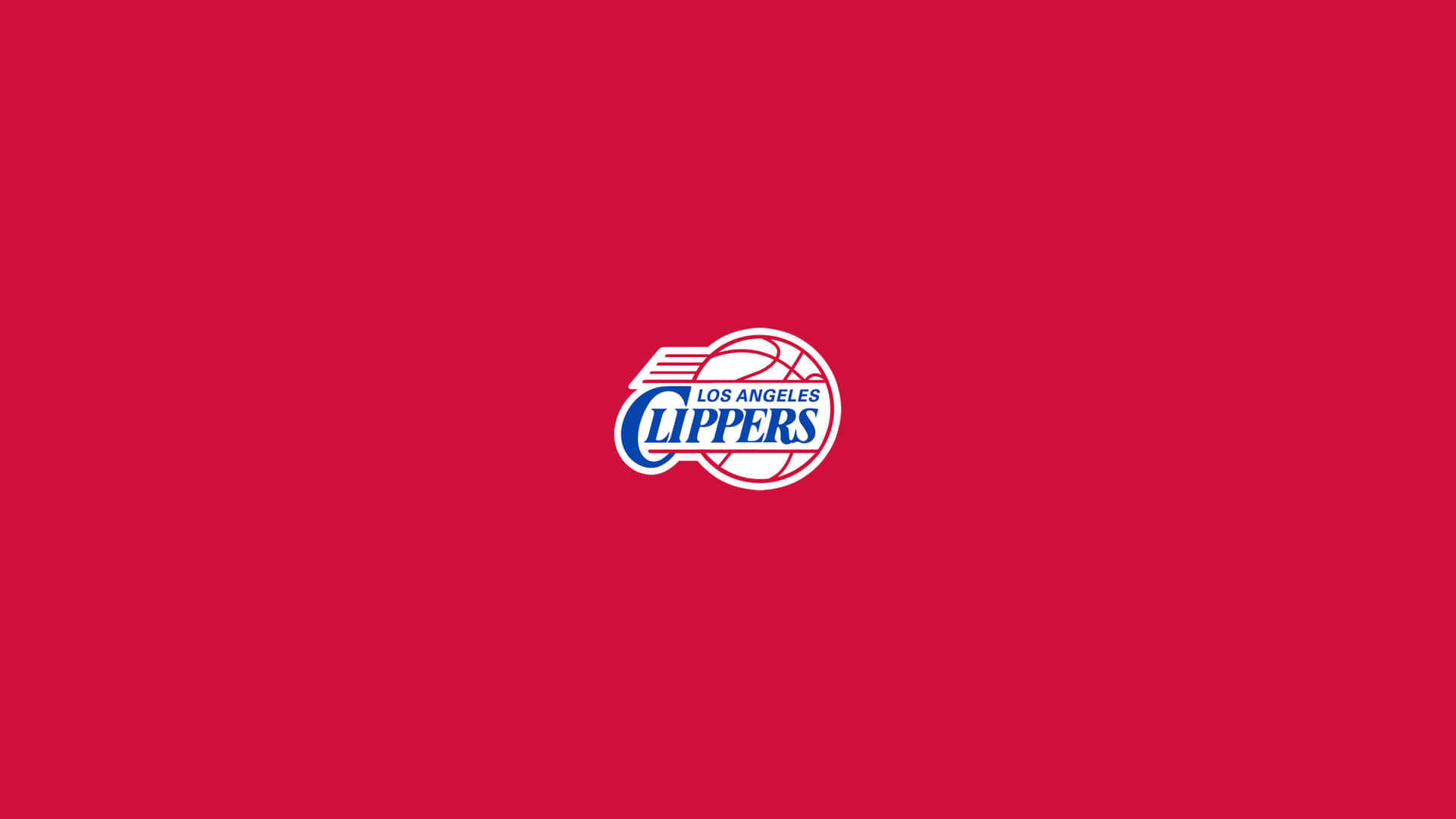 Wallpaper:    Rød minimalist NBA Team LA Clippers Logo Tapet Wallpaper