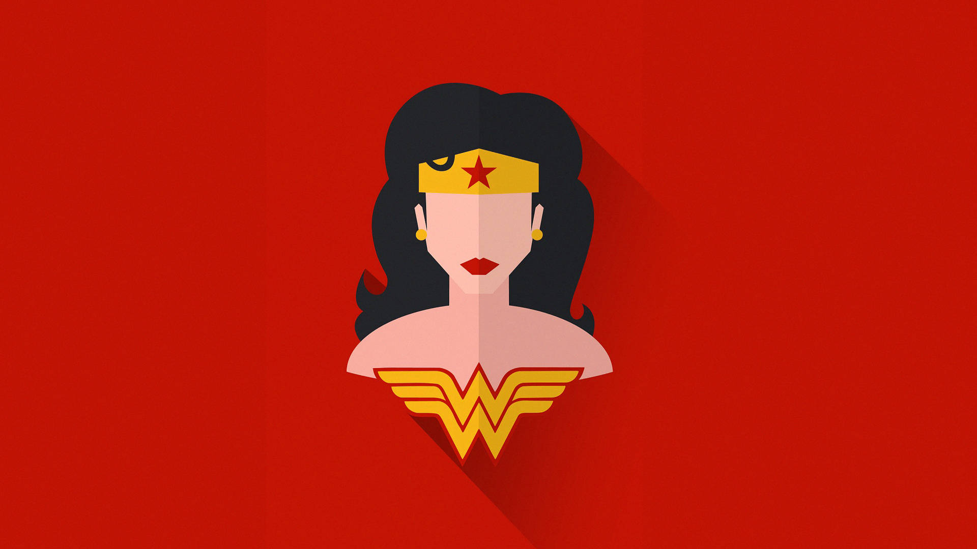 Red Minimalist Wonder Woman Background