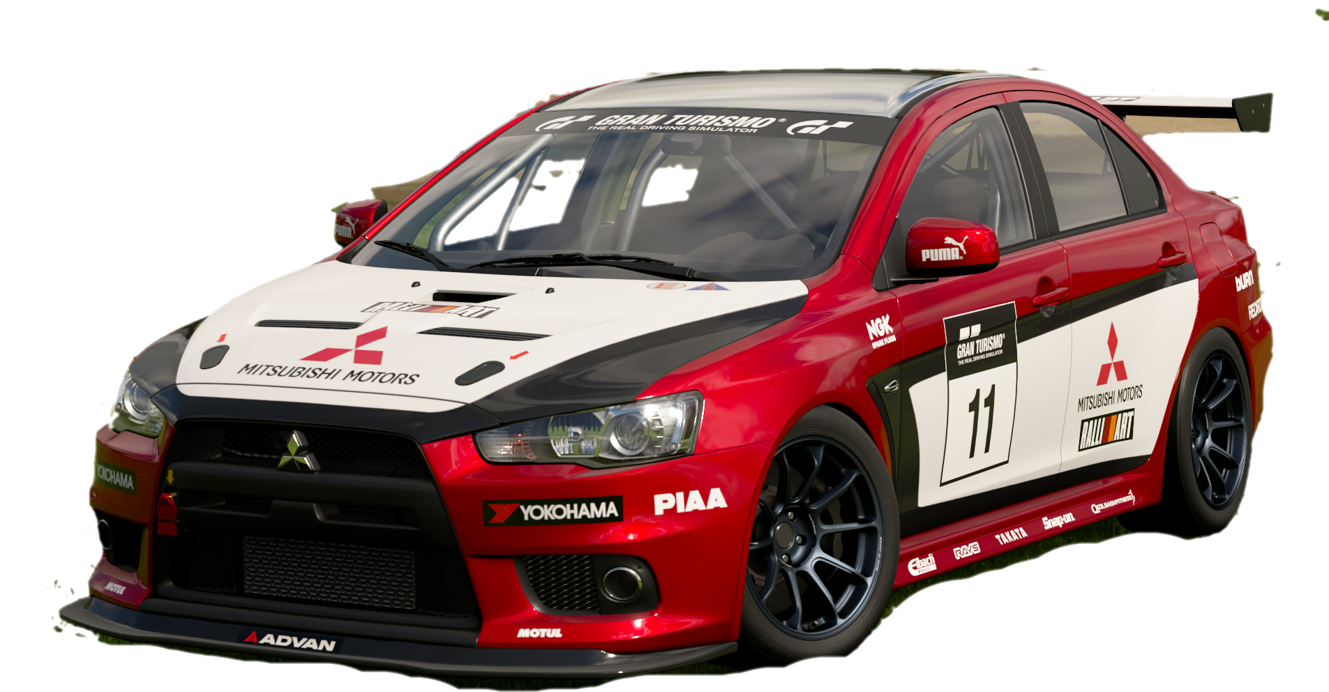 Red Mitsubishi Rally Car Transparent Background PNG