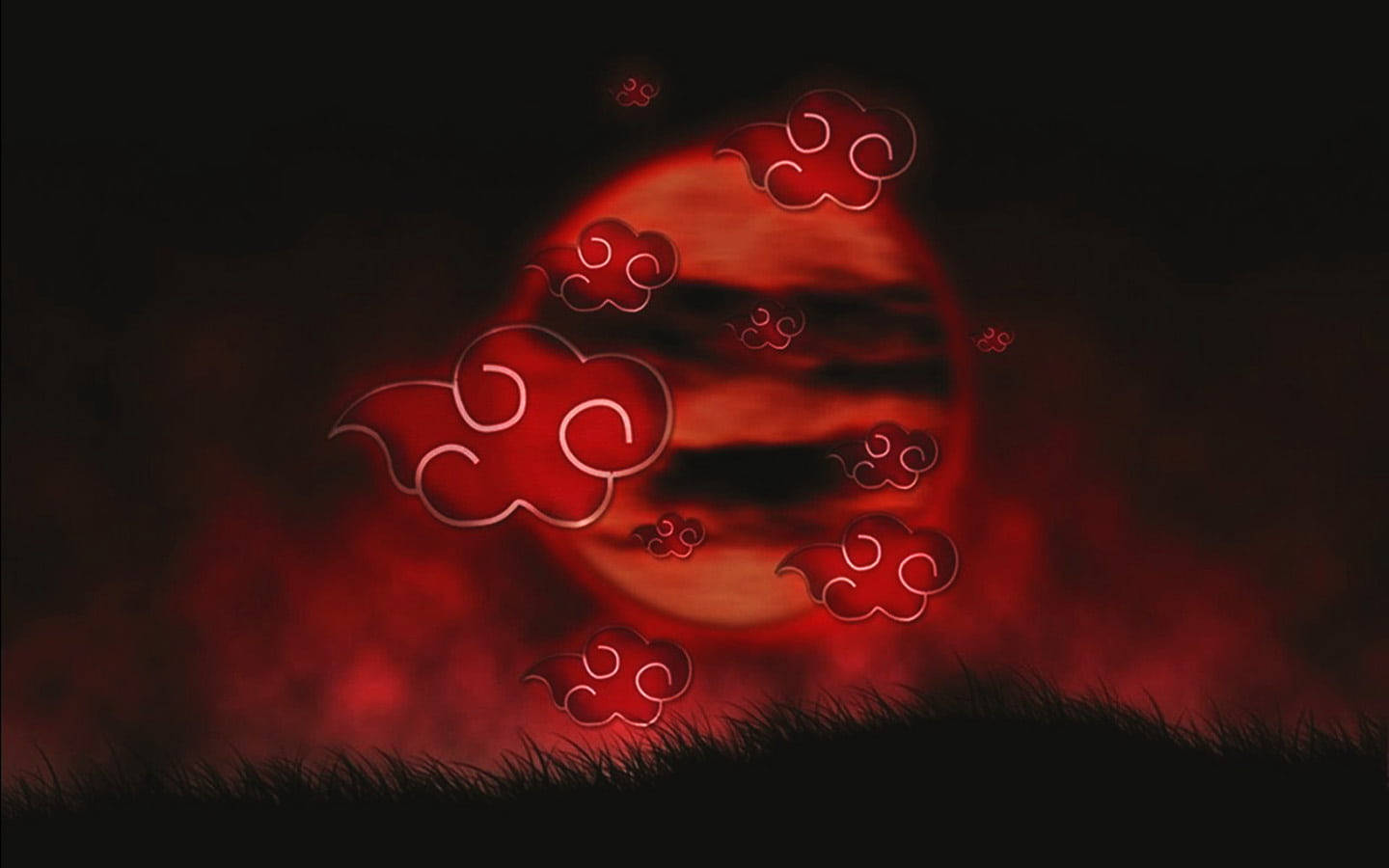 Red Moon Akatsuki Cloud Iphone Wallpaper