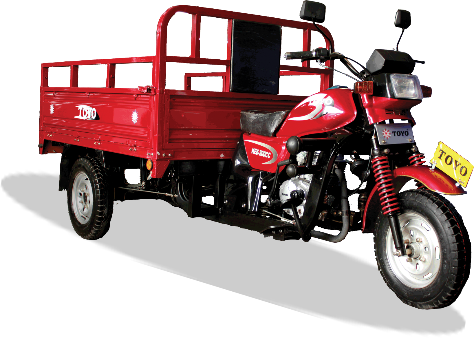 Red Motorized Rickshaw PNG