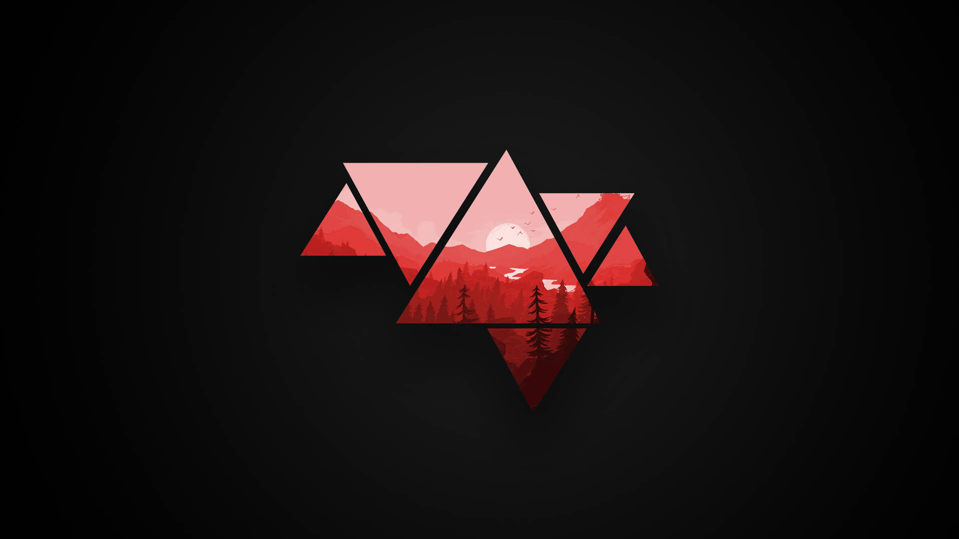 Red Mountain In Diamonds Wallpaper