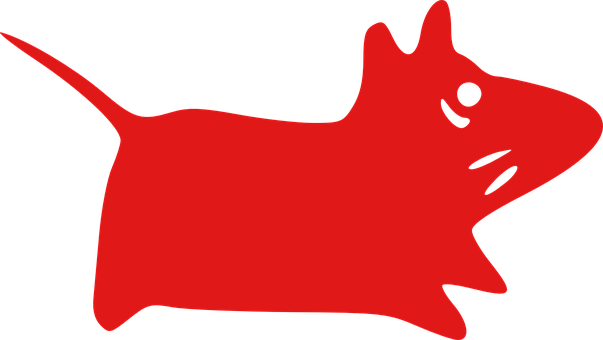 Red Mouse Silhouette PNG