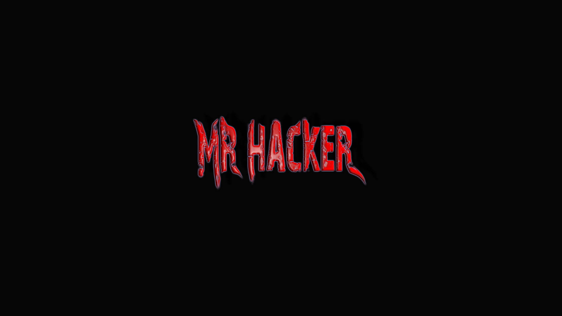 Red Mr. Hacker Logo Wallpaper