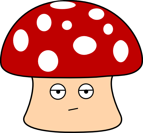 Red Mushroom Cartoon Expression PNG